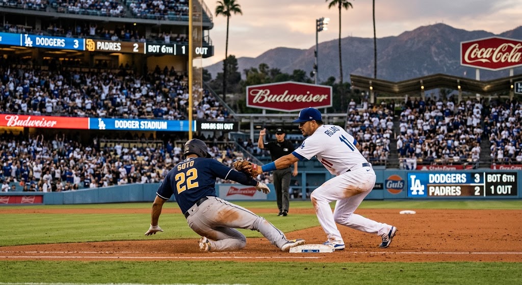 Dodgers – Padres: Edman y Smith conectan jonrones en una blanqueada de 7-0 que acerca a Los Ángeles al mejor récord de las Mayores