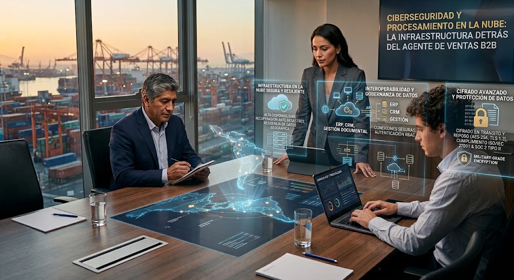 Ciberseguridad y procesamiento en la nube: La infraestructura detrás del agente de ventas B2B